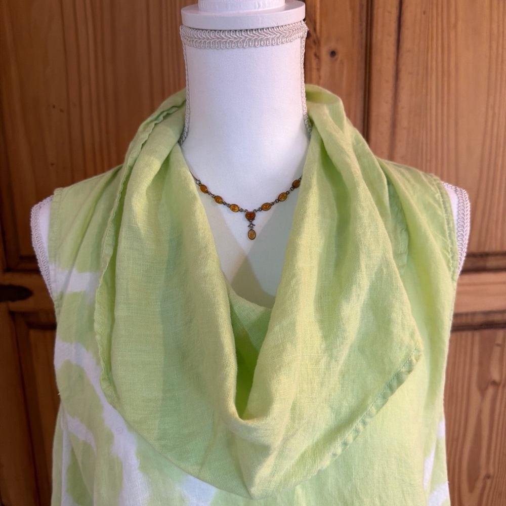 Match Point Lime Green Lightweight Button-Up Shirt - image 3